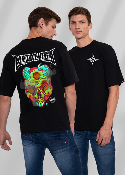 Weird Metallica Men Oversized Printed T-Shirt