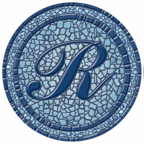 Lamatek 67B00-0044R 29 in. dia. Monogram Mosaic Poolsaic Mat- R