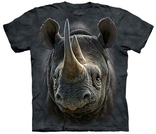 Mountain Corp. 1035020 3D Effect T-Shirt - BLACK RHINO SMALL