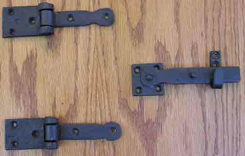 Agave Ironworks LA005-04 Speakeasy Hinge And Latch Set Dark Bronze