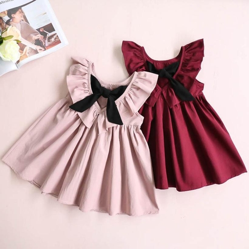 Toddler Infant Kids Baby Girl Ruffled Dress