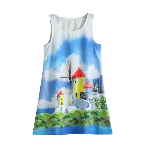 Teen Toddler Kid Girl Sleeveless 3D Cartoon Print