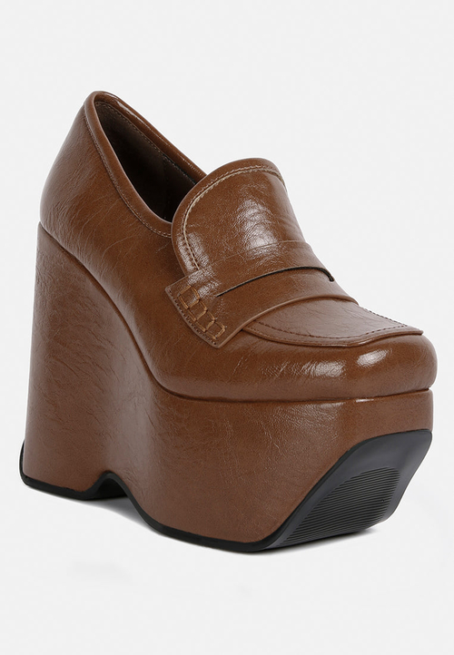 Gilliam High Platform Wedge Loafers