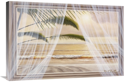 Global Gallery GCS-398721-2436-142 24 x 36 in. Surf & Palm VIew Art Pr