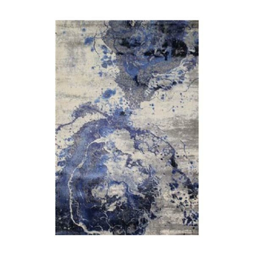 Contemporary Blue Rug Art