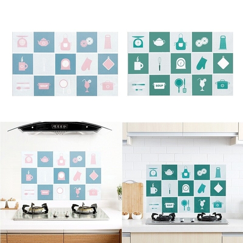 75*45cm Cute Printed Kitchen Anti oil Wall