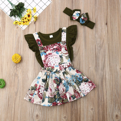 Baby Clothes Set Newbron Baby 3PCS Outfit Set Girl