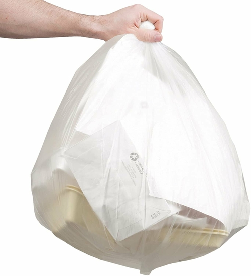 Pack of 25 Natural Polyethylene Trash Bags 33 x 39 Thickness 1.2 mil.