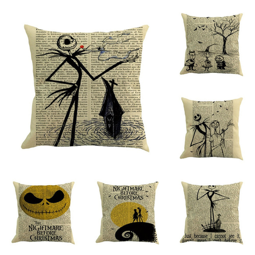 18"x18" Cushion Cover Halloween Pillow Cases Linen
