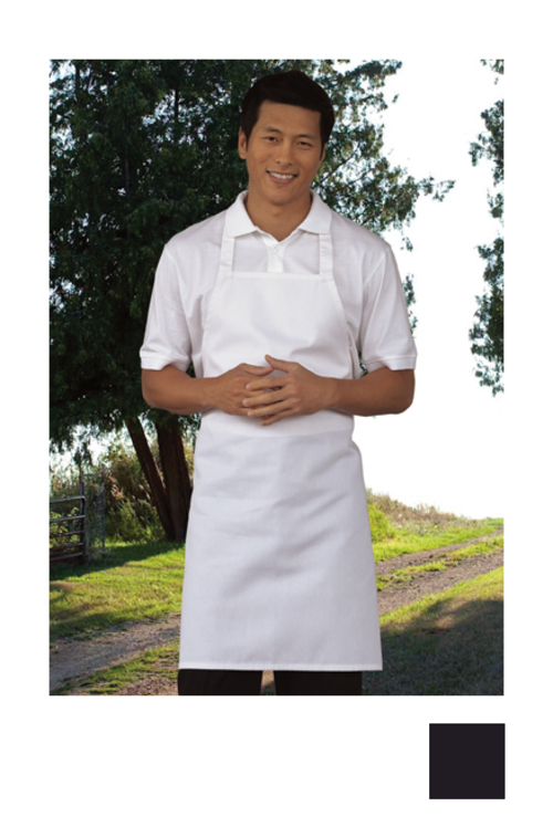 Uncommon Threads 3005-0100 Bib Apron 29W x 33L in Black 