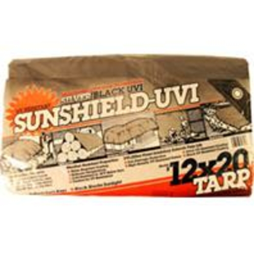DeWitt 555921 12 x 20 in. 6 oz Sunshield Tarp - Silver & Black