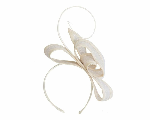 Cream bow fascinator for Cup Derby races MA620C
