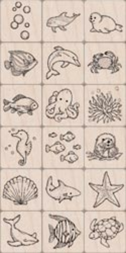 461301  Ink n Stamp Tub-Sea Life