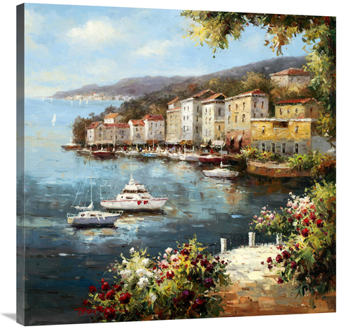 Global Gallery GCS-132510-3636-142 36 x 36 in. Mediterranean Yacht Har