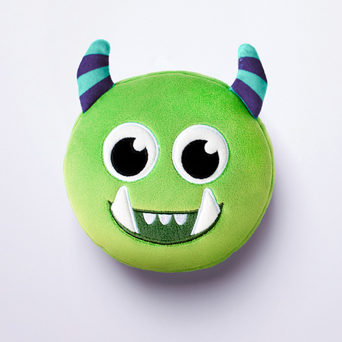 Monstarz Monster Green Relaxeazzz Plush Round Travel Pillow & Eye Mask