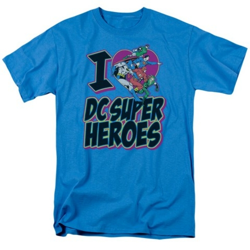 Trevco Dc-I Heart Dc - Short Sleeve Adult 18-1 Tee - Turquoise- Extra 