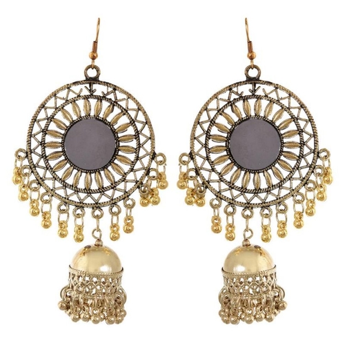 Generic Women's Brass Earrings (Golden, free Size)