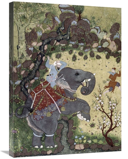 Global Gallery GCS-281137-30-142 30 in. Subduing an Enraged Elephant A