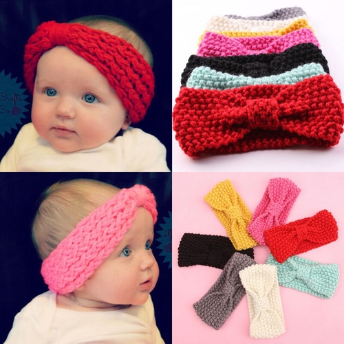 Toddler Baby Kid Girl Warm Hair Band Bow Headband