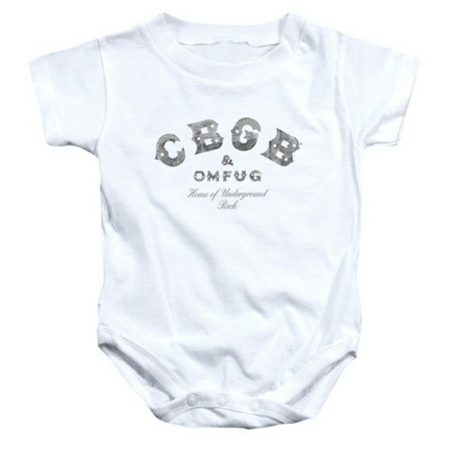 Trevco Cbgb-Club Logo - Infant Snapsuit - White, Large 18 Mos