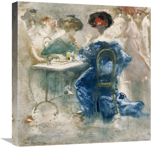 Global Gallery GCS-266836-22-142 22 in. Two Elegant Ladies Art Print -