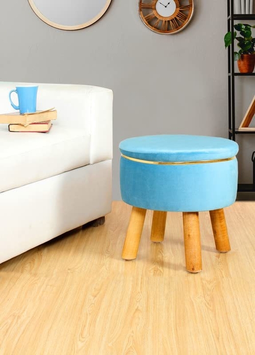 Ottoman Stool for Living Room Sitting Footrest Seat Pouf Foam Stool