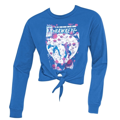 Hawkeye 110604S Hawkeye & Mockingbird Comic Women Long Sleeve Crop Tie