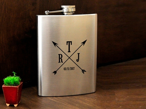 Personalized Flask Groomsmen Hip Flask Travel Gifts for Men Wedding