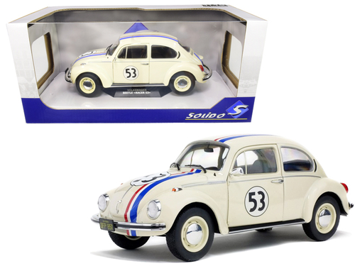 Volkswagen Beetle Racing #53 Cream 1/18 Diecast Model Car by Solido