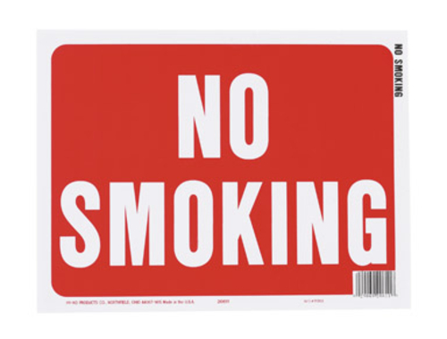 Hy-ko Products 5122031 9x12 in. Hy-Ko Plastic Sign for No Smoking- pac