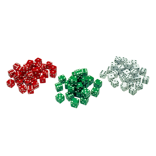 Learning Advantage CTU7366 Red Green & White Dot Dice 36/Pk