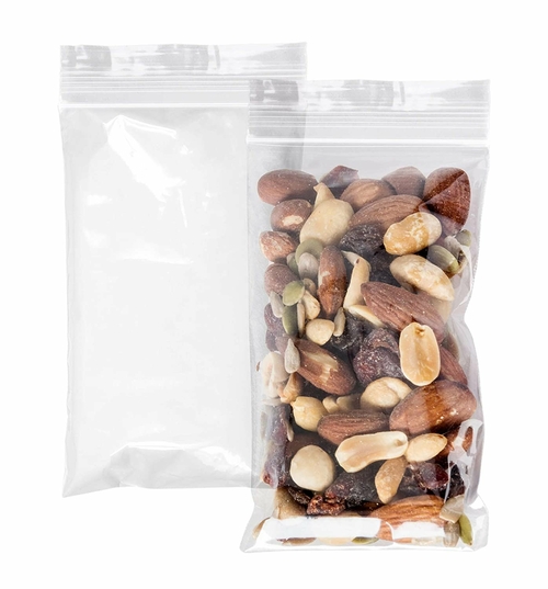 Pack of 1000 Zipper Bags, Clear 3 x 5. Ultra Thick Seal Top