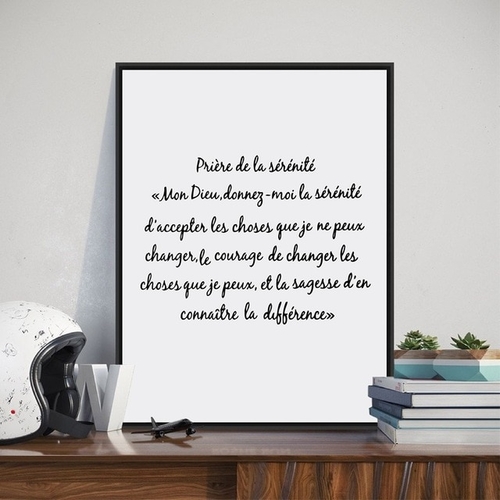 French LA PRIERE CHRETIENNE Poster Wall Art Prints