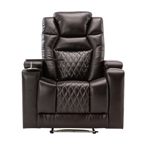 Motion Recliner with USB Charging Port and Hidden Arm Storage, Home