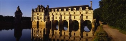 Water In Front Of The Building  Loire Valley  Chenonceaux  France Post