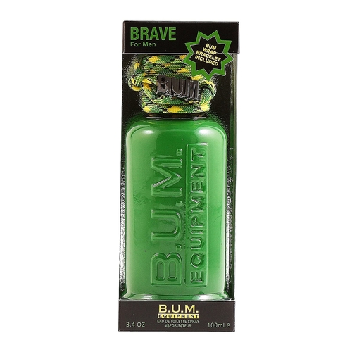 Bum BUM35145 3.4 oz Brave for Men Eau De Toilette Spray with Wrap Brac