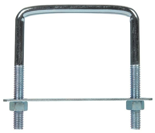 Hampton 02-3453-621 Square Bend U-Bolt Zince  0.375 x 3.7 x 4 in. - pa