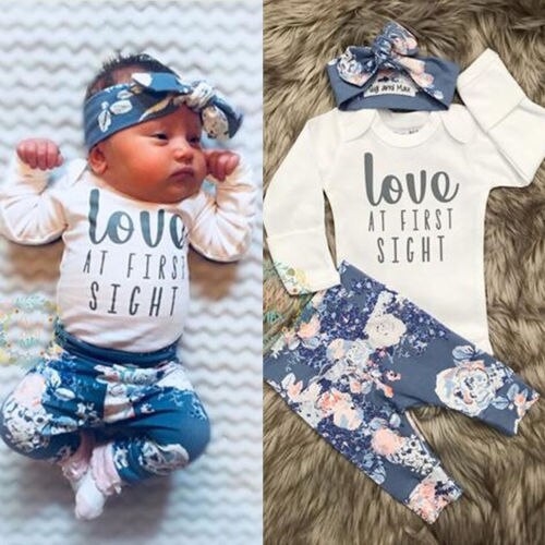 Fashion Baby Boys Girls Autumn Outfits Baby