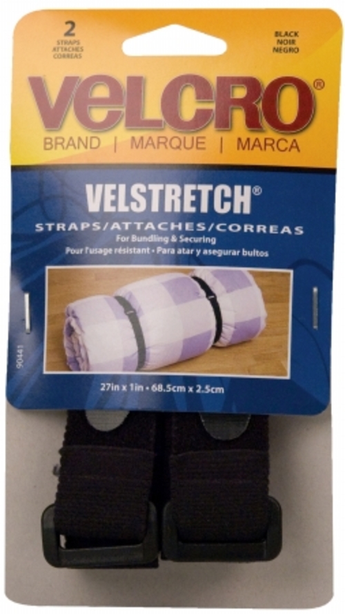 Hook Eye Adhesive Usa 90441 1 in. X 27 in. Black Velstrap Strap With H