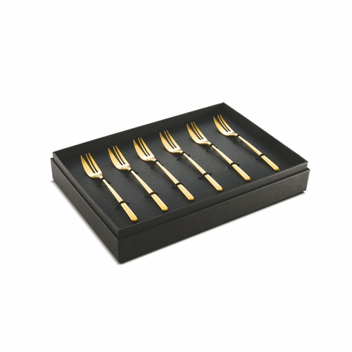 Linea ice oro 6-Piece Cake Fork Set 