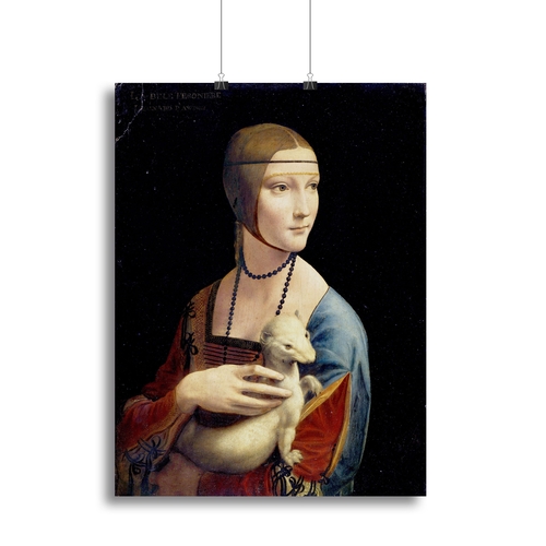 Lady with an Ermine by Da Vinci Canvas Print or Poster
