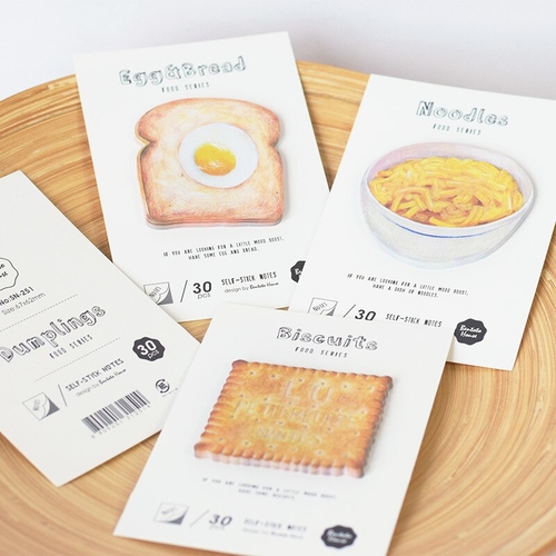 1PC Cute Biscuits Noodles Sticker Bookmark