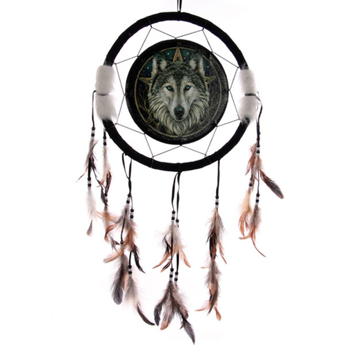 Decorative Celtic Wolf Head 34cm Dreamcatcher