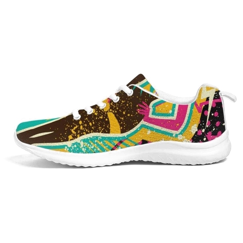 Womens Sneakers - Canvas Running Shoes - Multicolor Pop Print