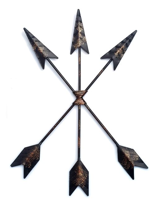 Iron Arrow Wall Decor   Hanging Native American Arrow Decor with