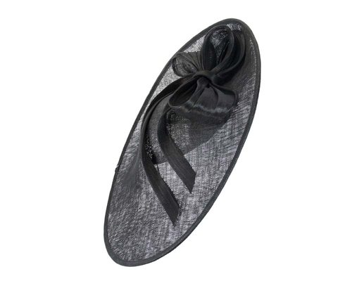 Large black fascinator hat for Cup Ascot races S131B