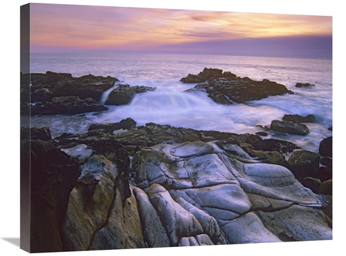 Global Gallery GCS-396891-2228-142 22 x 28 in. Wave Hiting Coastal Roc