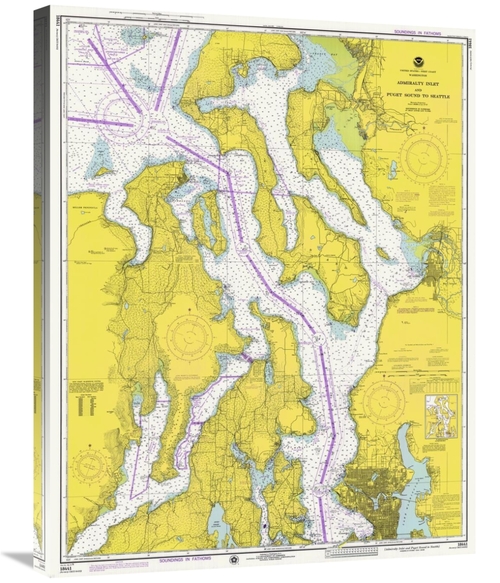 Global Gallery GCS-450528-30-142 30 in. Nautical Chart - Admiralty Inl