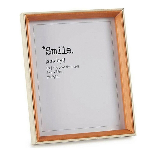 Photo frame Brown 22 x 27 x 3 cm Crystal White MDF Wood