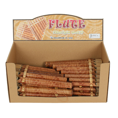Set of 6 Natural Painted Bamboo Flutes